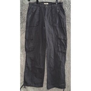 Rachel Paige Cargo Pants Women's Sz M Gray Cotton‎ Blend  Zipper Pockets